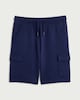image 4 of F&F Boys Cotton Rich Drawstring Cargo Shorts in Navy