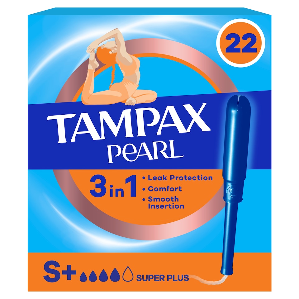 image 1 of Tampax Pearl Tampons Super Plus 22CT