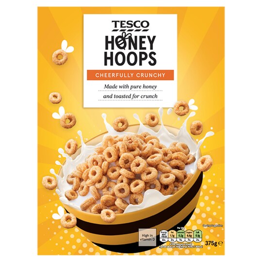 Tesco Honey Hoops 375G Tesco Groceries