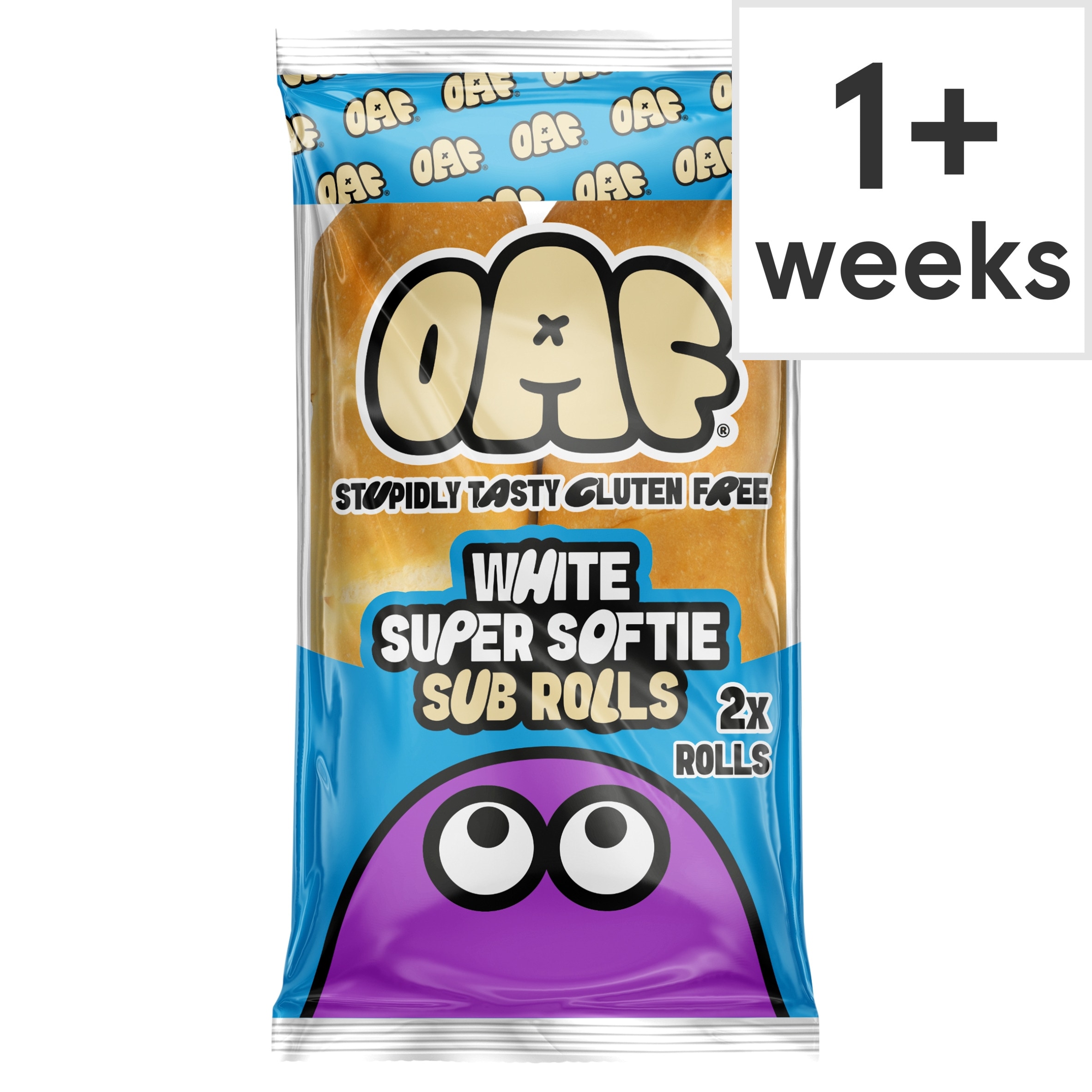 JUVELA OAF Gluten Free White Super Softie 2 Sub Rolls