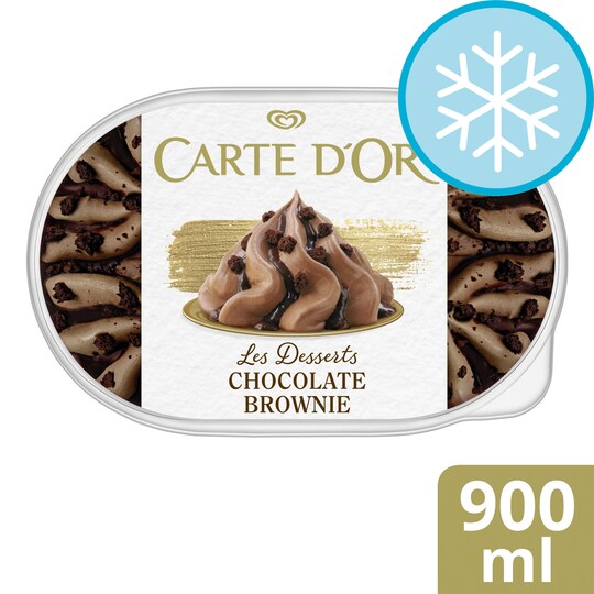 Carte D'or Chocolate Brownie Ice Cream 900Ml Tesco Groceries