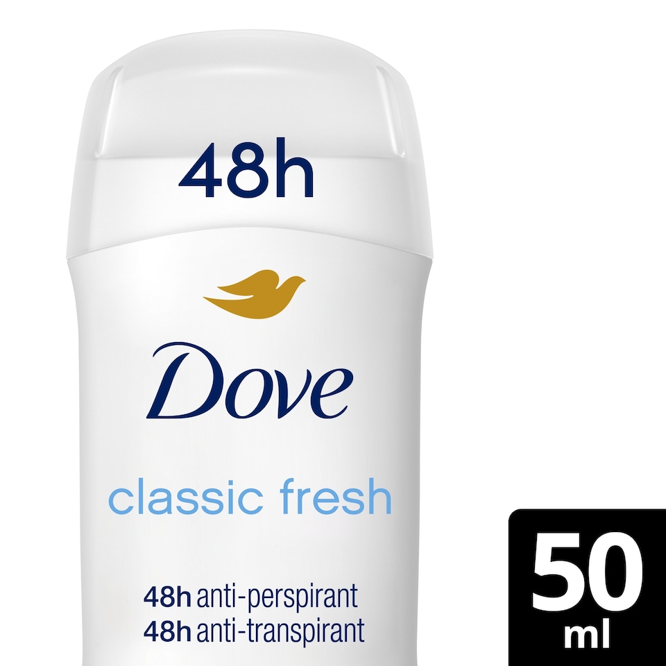 image 1 of Dove Women Antiperspirant Deodorant Stick Classic Fresh 50ml