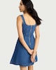 image 3 of F&F Pure Cotton Scoop Neck Sleeveless Mini Dress in Blue
