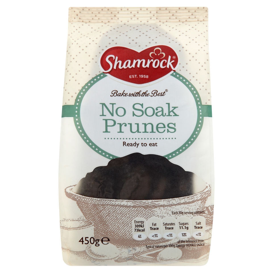 Shamrock No Soak Prunes 450G