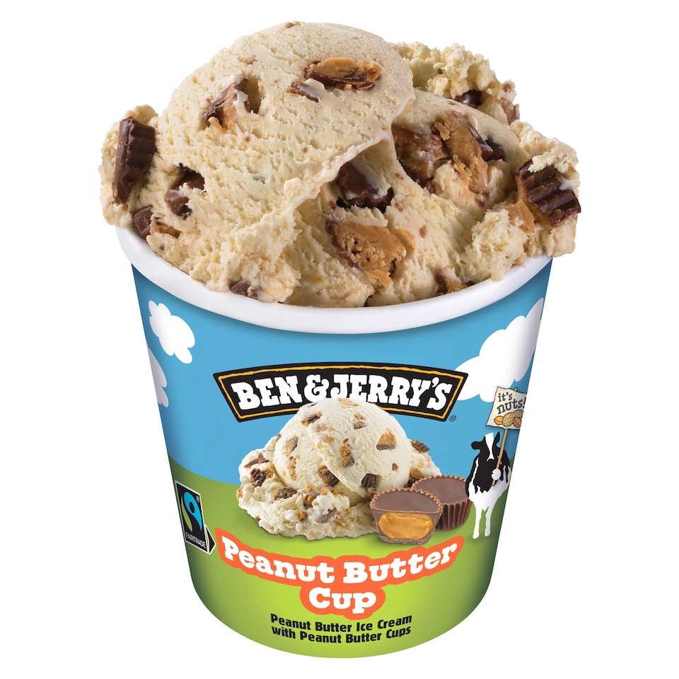 image 1 of Ben & Jerry's Peanut Butter Cup Ice Cream Tub 465ml