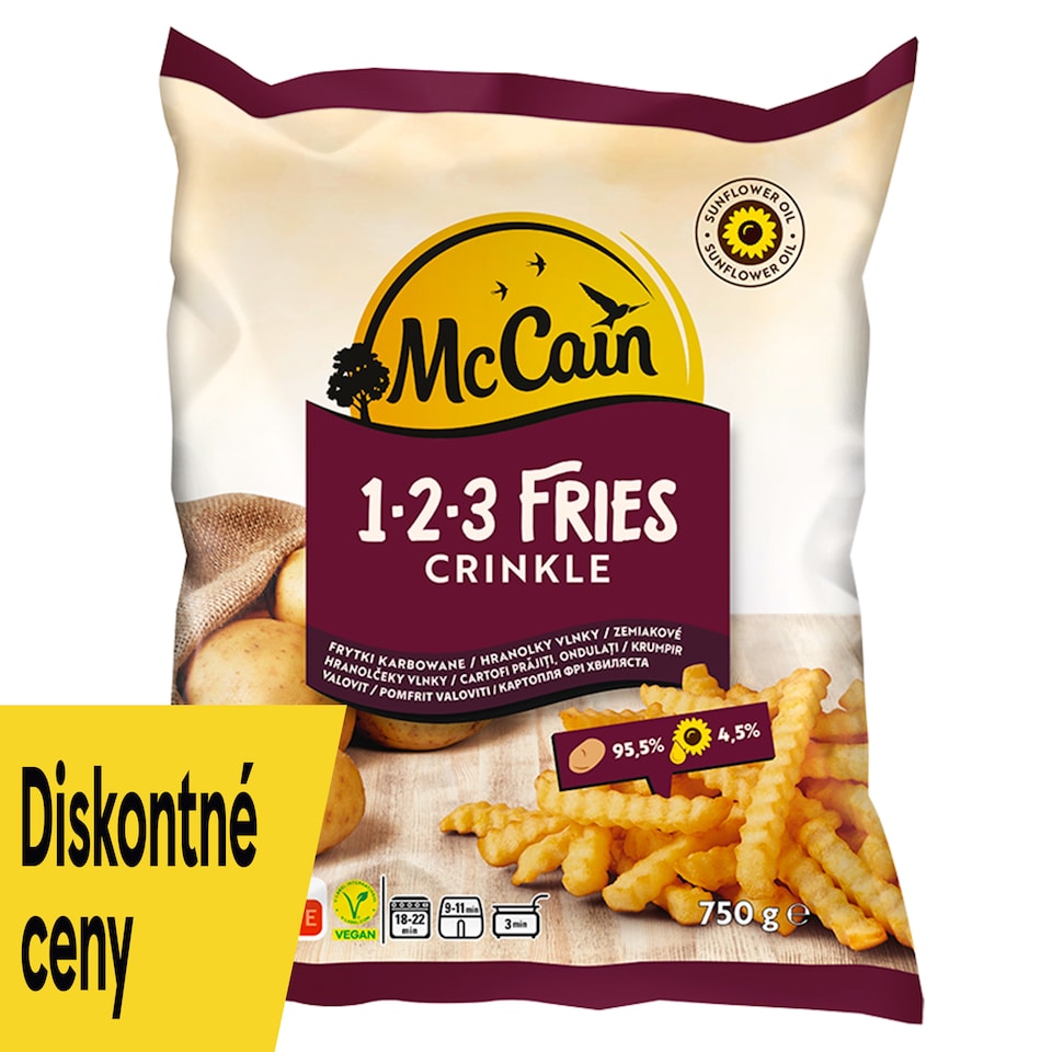 McCain 123 hranolky vlnky 750 g