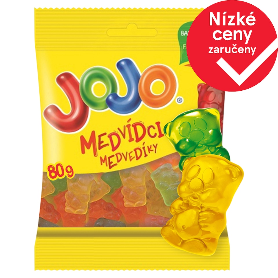JOJO Medvídci želé bonbóny s ovocnými příchutěmi 80g