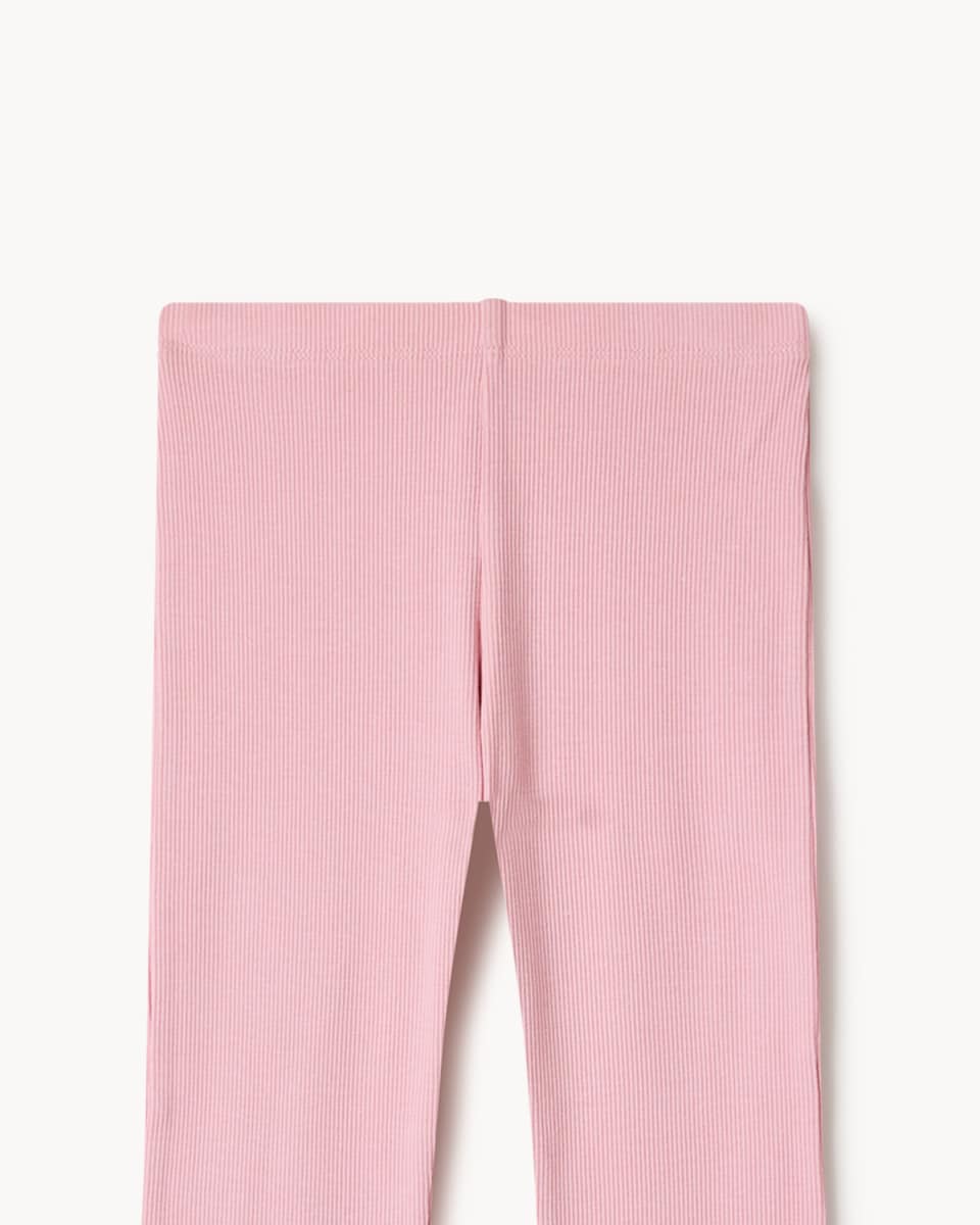 image 1 of F&F Girls 5-Pack Cotton Rich Flared Leggings in Multi Pink