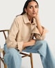 image 1 of F&F Button-Up Boxy Shirt in Neutral