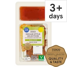 Tesco Indian Style Selection With Mango Dip 95G