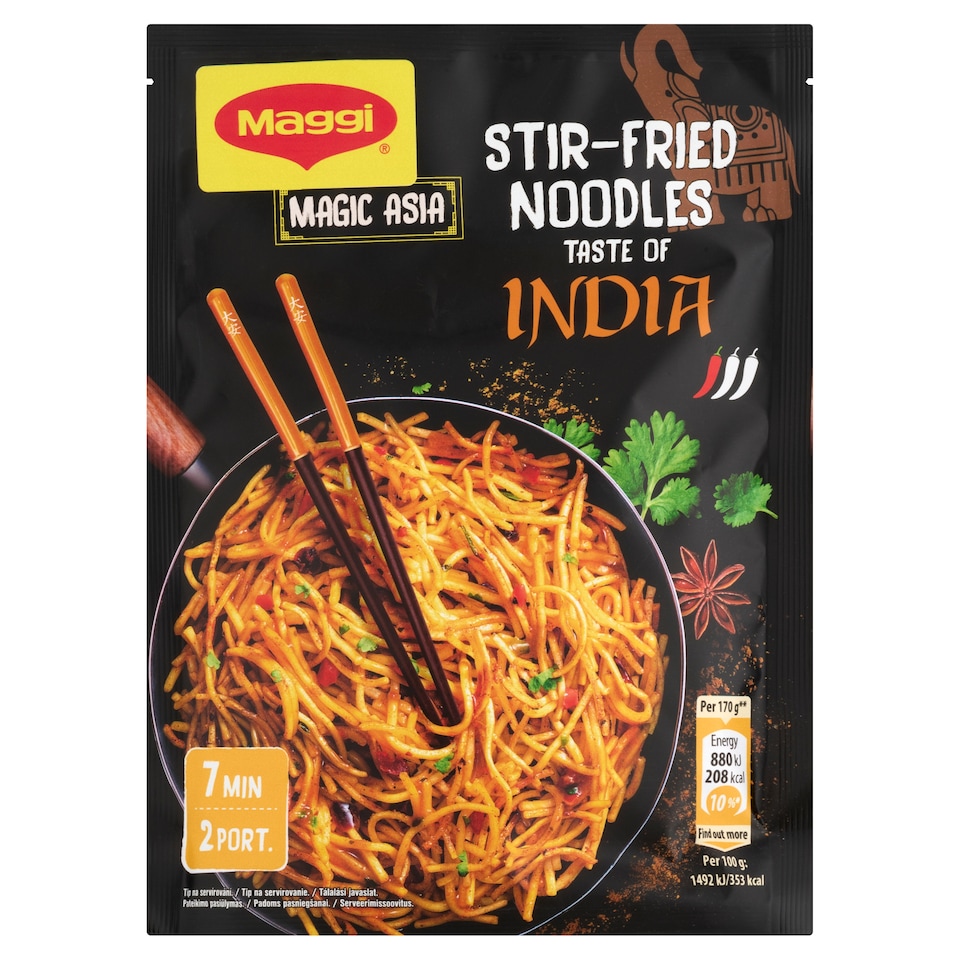 Maggi Magic Asia indiai pirított tészta curry-vel 118 g  1. kép
