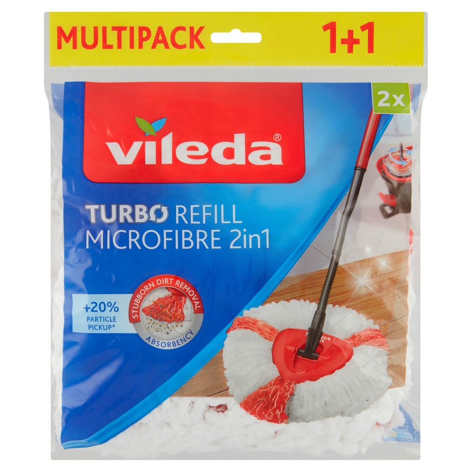 image 1 of Vileda Turbo Refill Microfibre 2in1 2 pcs
