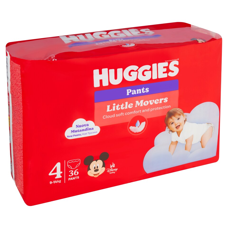 image 1 of Huggies Little Movers Pants Size 4 Children 9-14 kg 36 pcs
