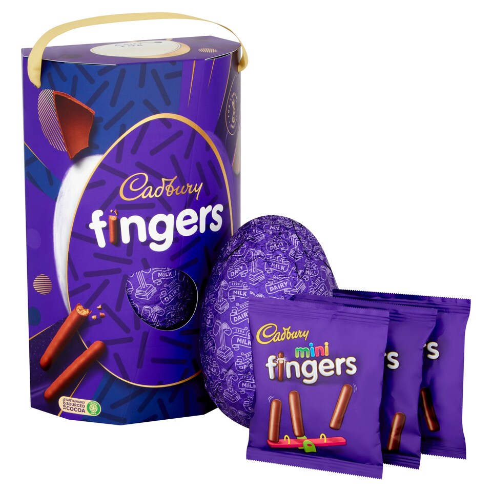 image 1 of Cadbury Dairy Milk Fingers Chocolate Biscuit Easter Egg 212.5G