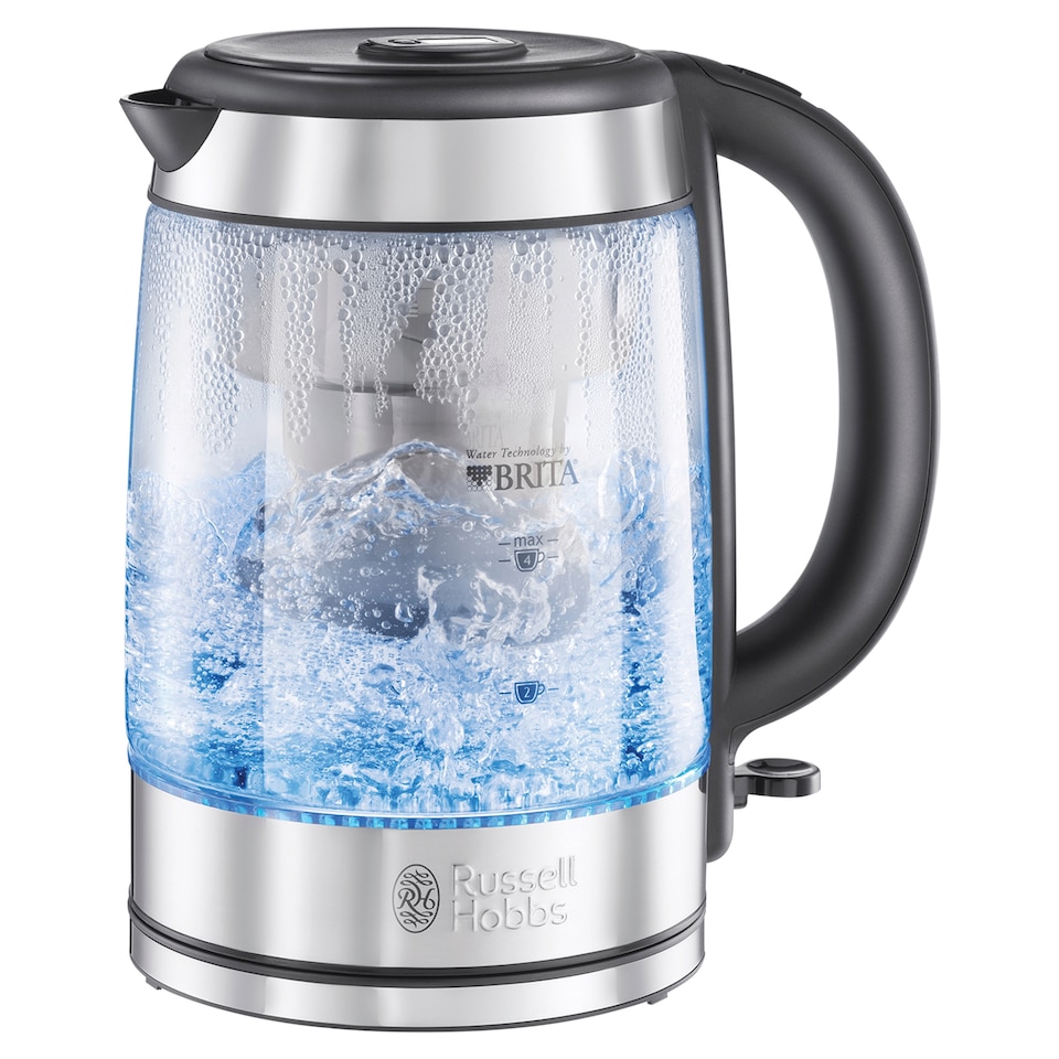 image 1 of Russell Hobbs Brita Purity Water Filter Glass Kettle