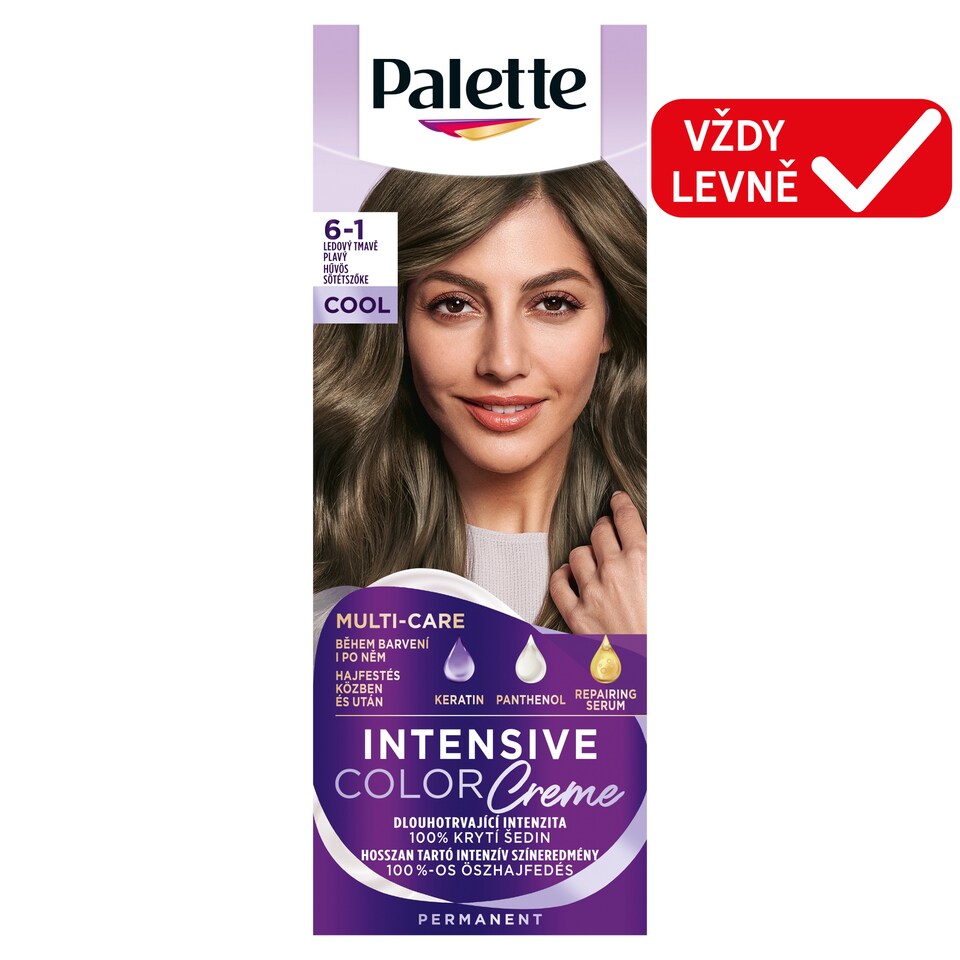 Palette Intensive Color Creme barva na vlasy ledový tmavě plavý 6-1