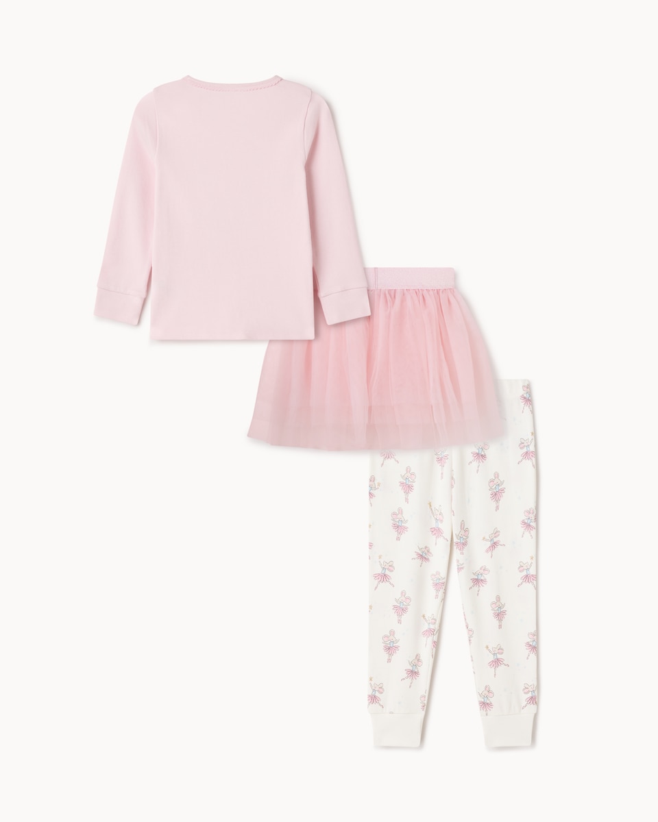 image 1 of F&F Girls Fairy Mouse Tutu Pyjama Set in Multi