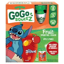Gogo Squeez Fruit Snack Apple Mango 4X90g
