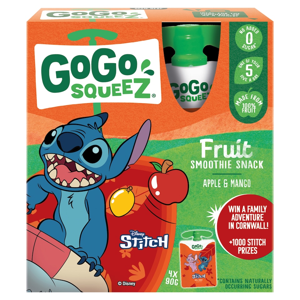 Gogo Squeez Fruit Snack Apple Mango 4X90g