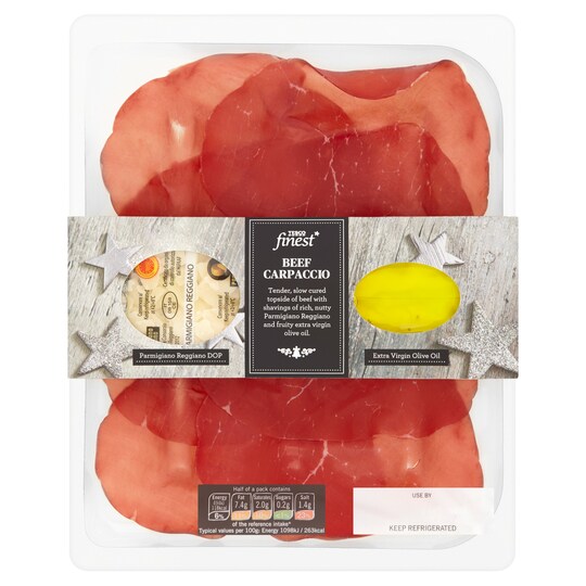 Tesco Finest Beef Carpaccio 89.2G Tesco Groceries