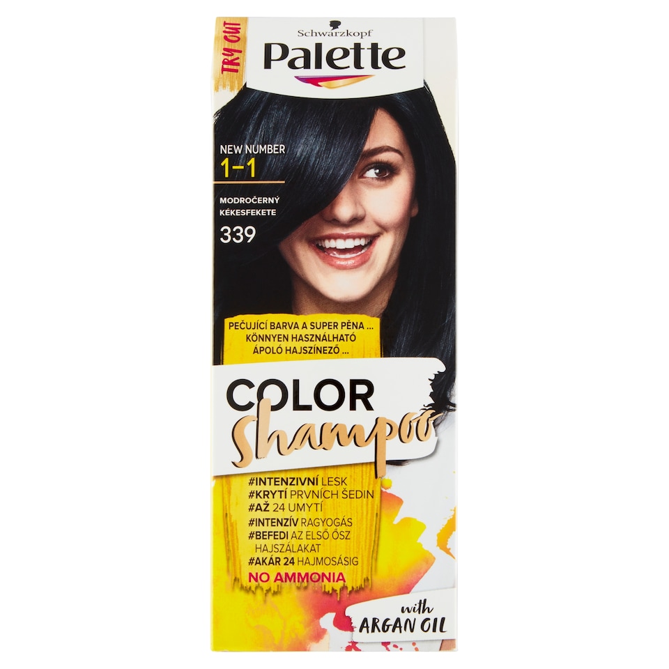 image 1 of Schwarzkopf Palette Color Shampoo Hair Color Blue Black 1-1 (339)