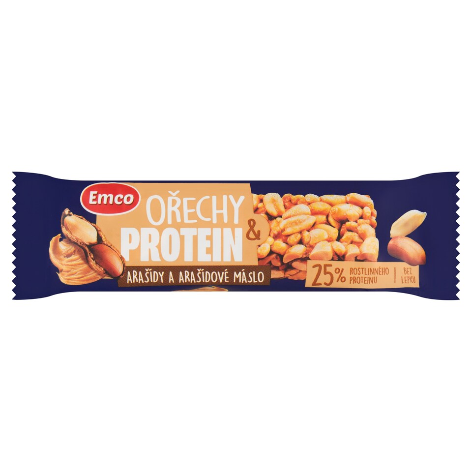 Emco Ořechy & protein arašídy a arašídové máslo 40g