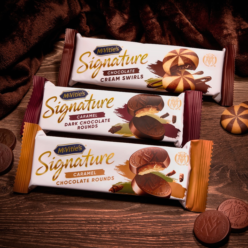 image 1 of McVitie's Signature Dark Chocolate Rounds Biscuits 109g