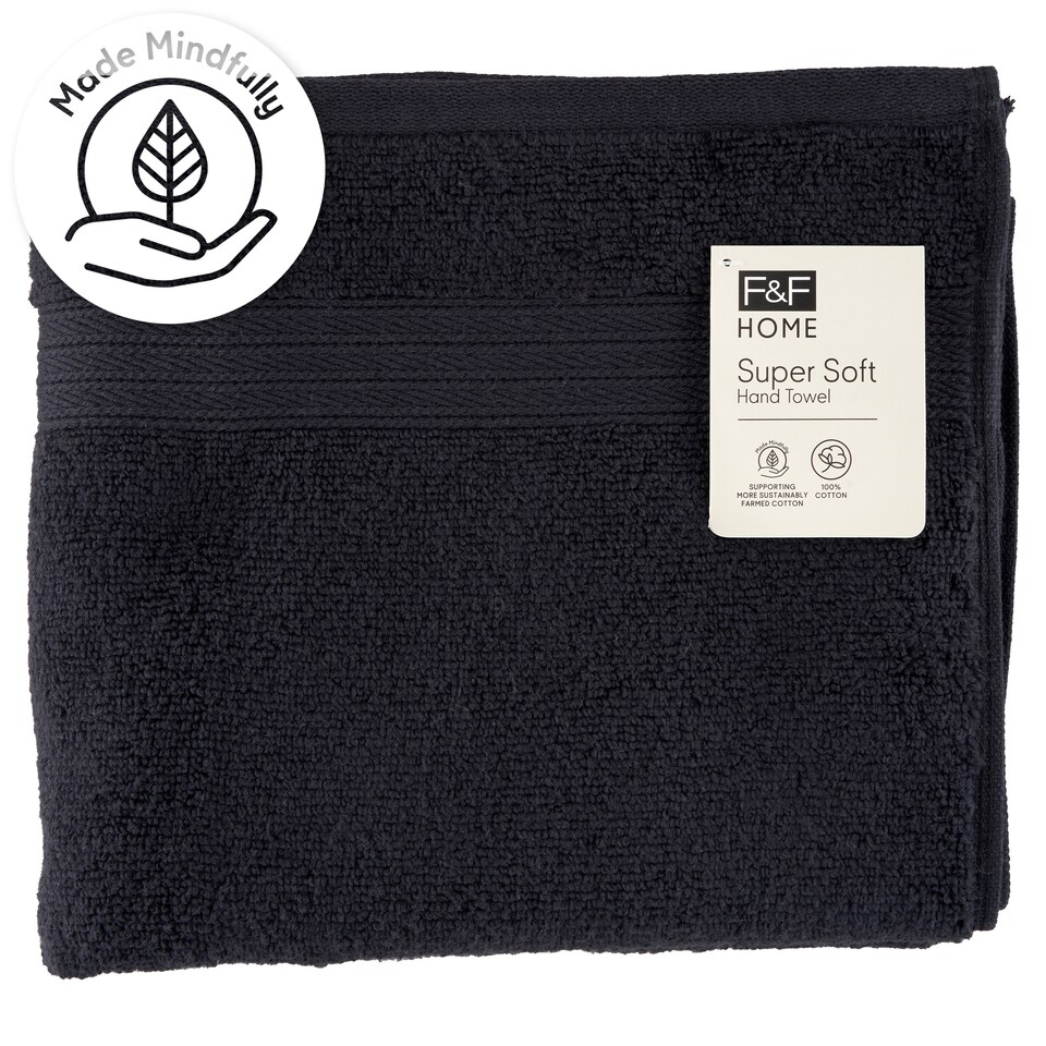 F&F Home Black Supersoft kéztörlő 50 cm x 90 cm