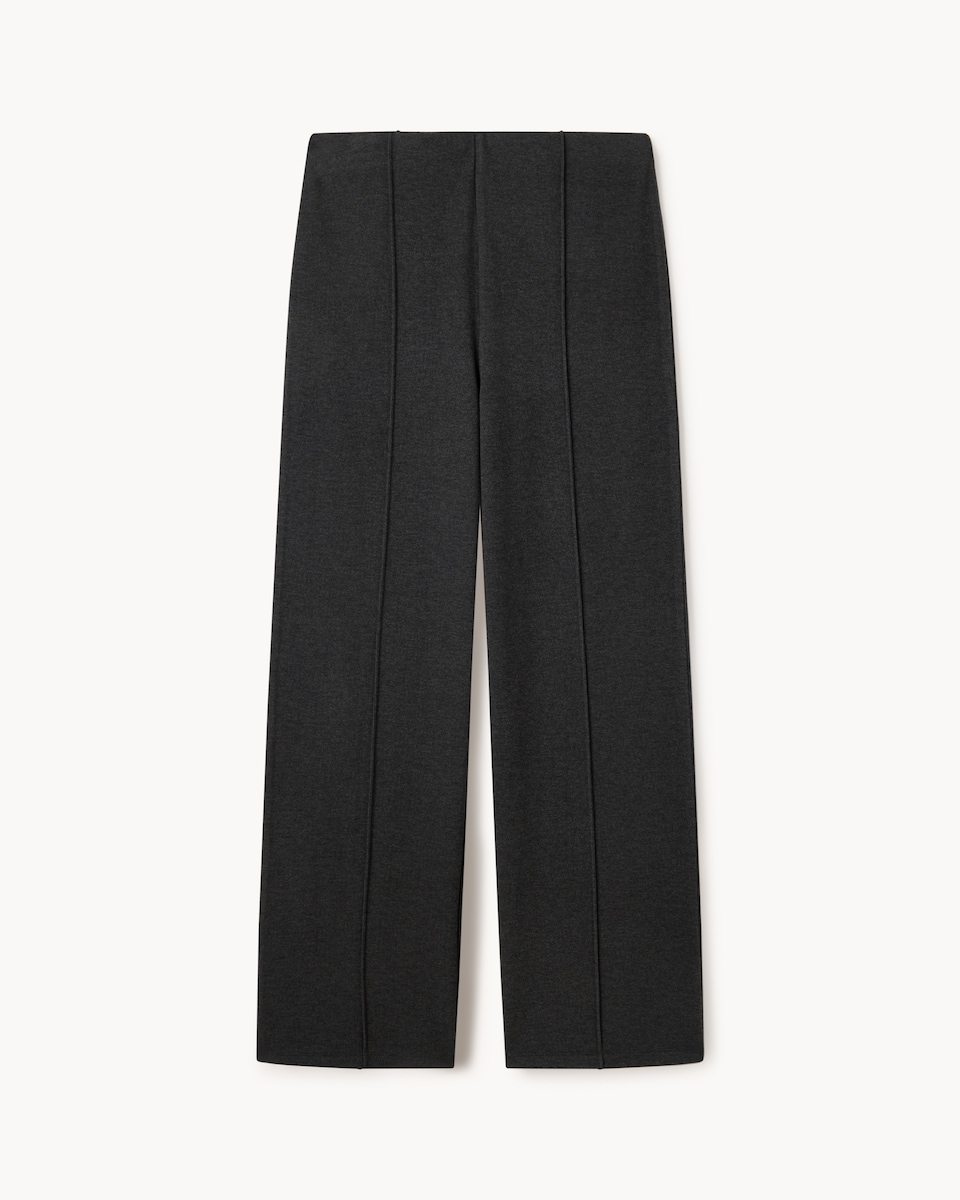 image 1 of F&F Brushed Pintuck Wide Leg Trousers in Grey