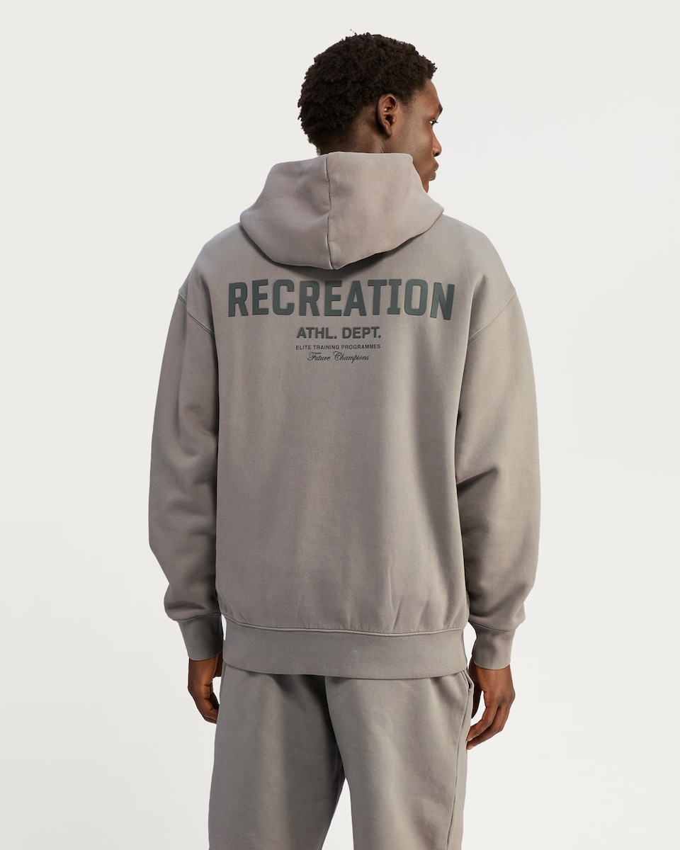 image 1 of F&F Pure Cotton Recreation Athl Dept Hoodie in Grey