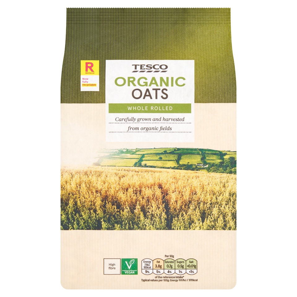 Tesco Organic Oats 750G