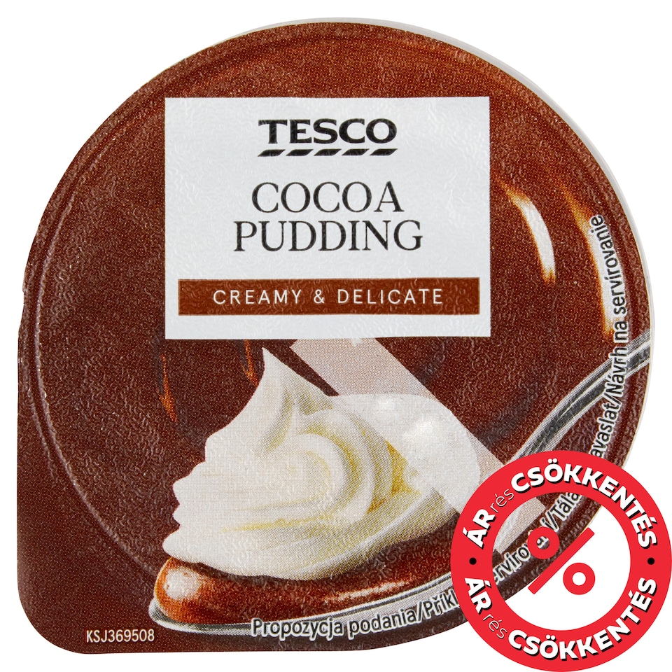 Tesco kakaóízű puding habbal 200 g