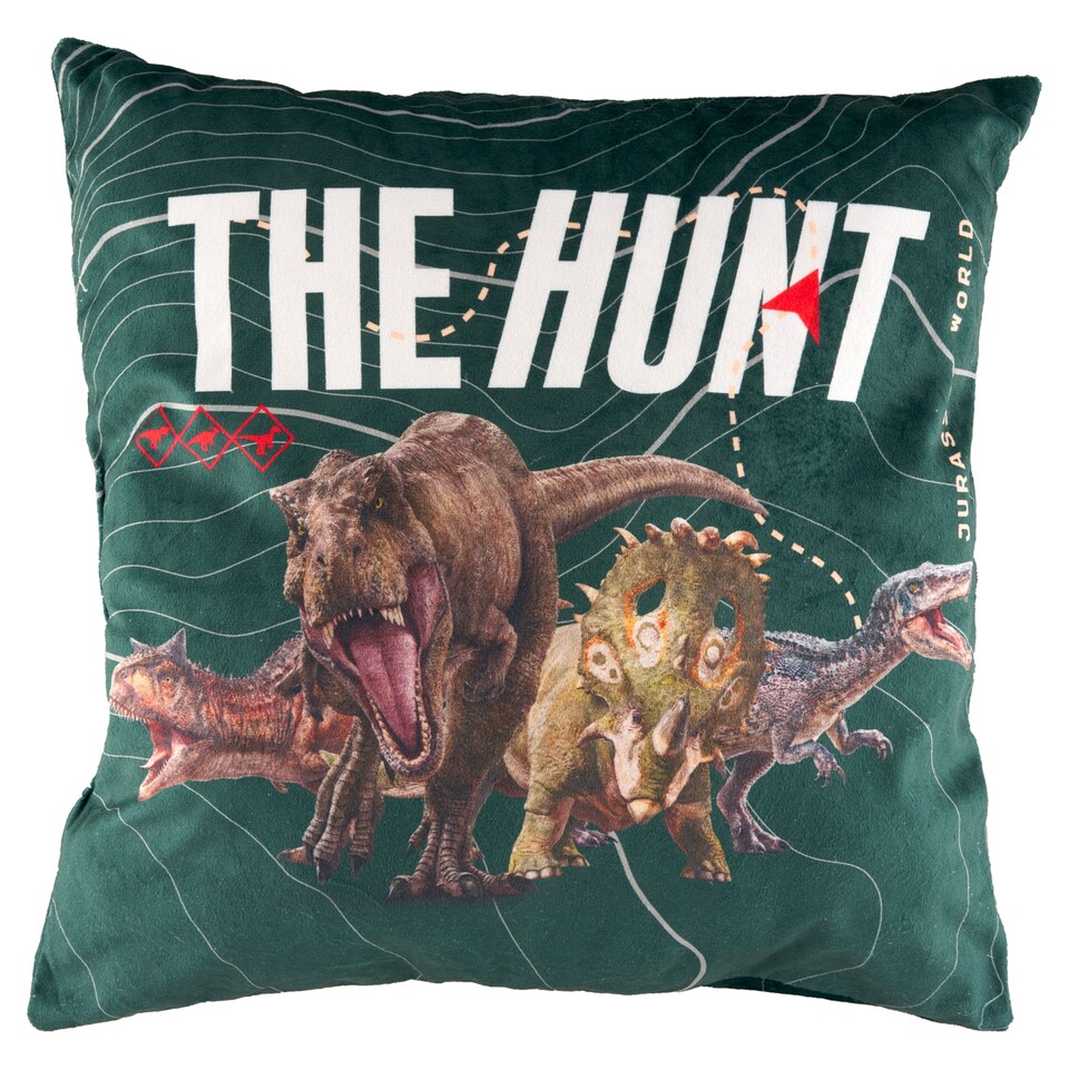 Jurassic World The Hunt vankúš 40 cm x 40 cm