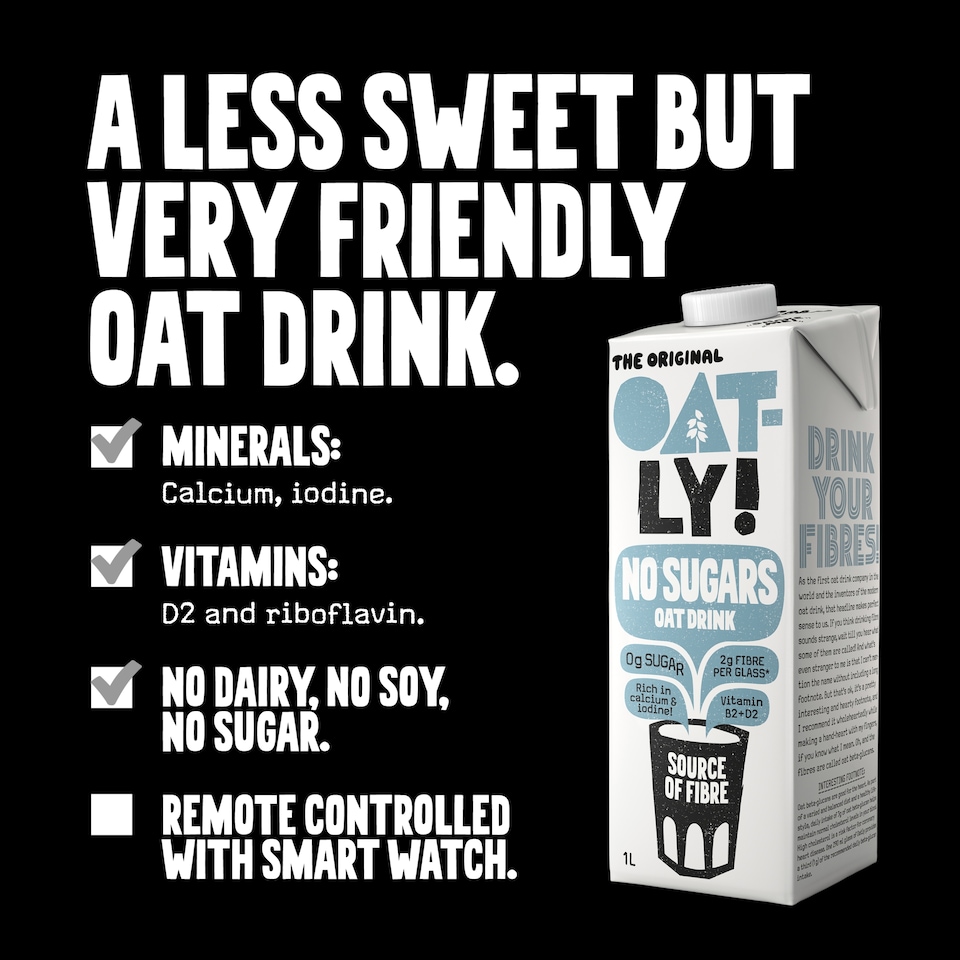 image 1 of Oatly The Original No Sugars Oat Drink 1L