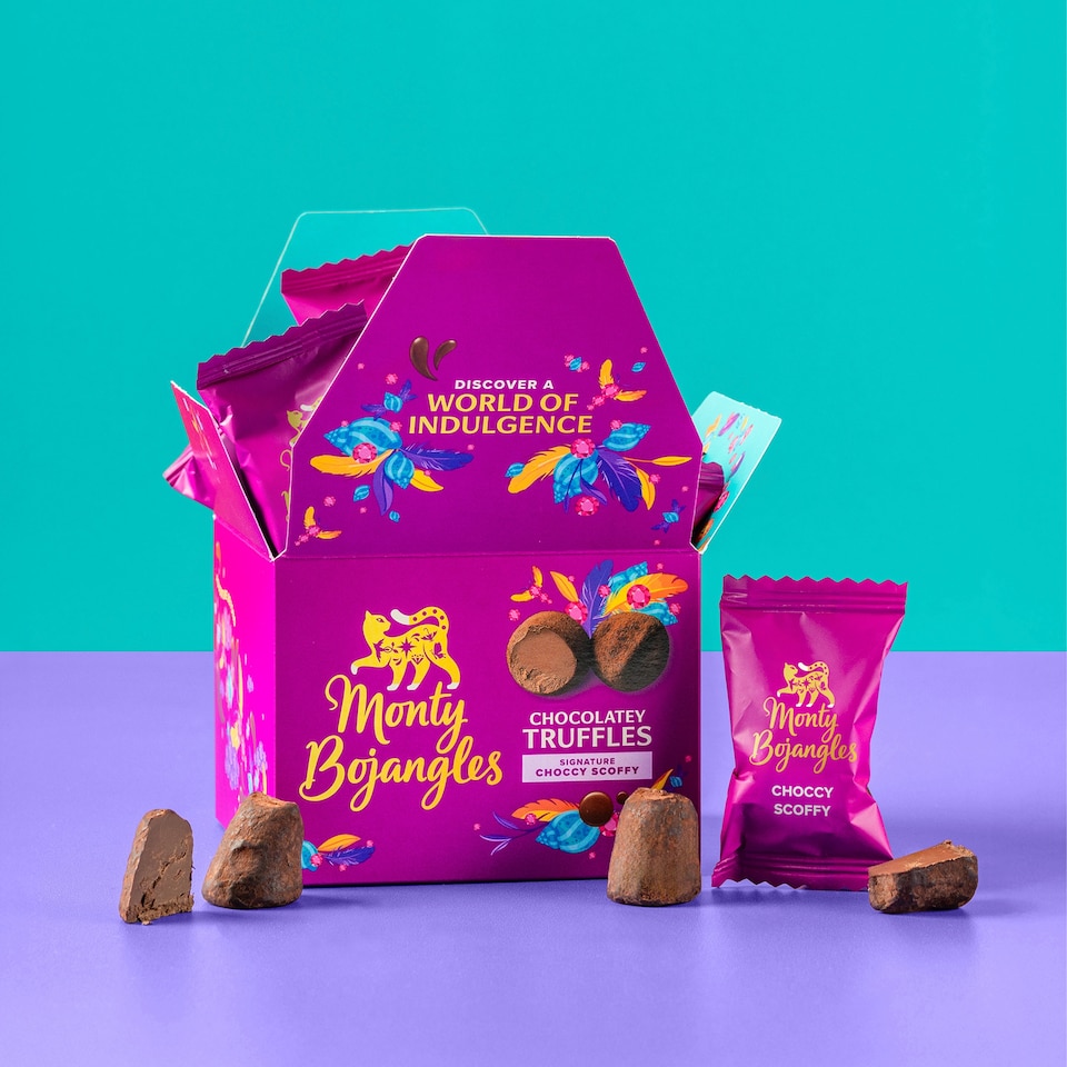 image 1 of Monty Bojangles Choccy Scoffy Truffles 135G