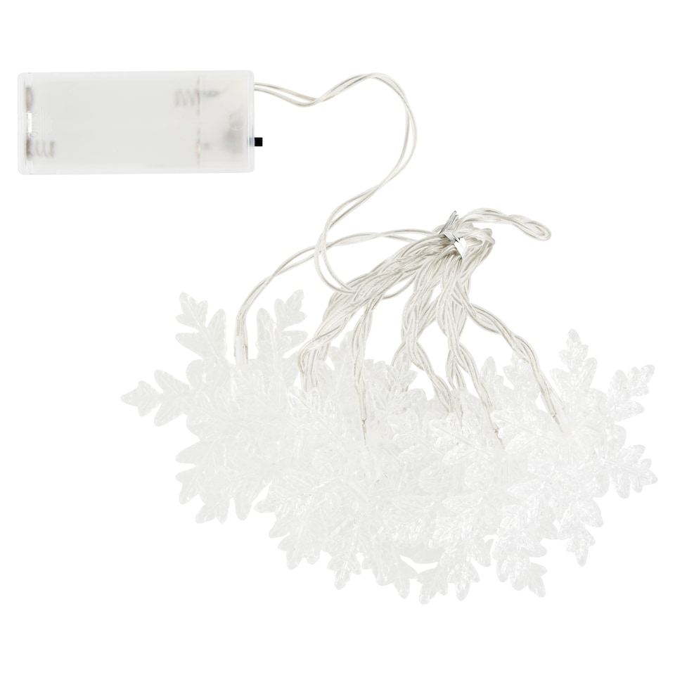 obrázok 1 z Mobil Digital 10 LED svetelná reťaz s vločkami na batérie v teplej bielej farbe