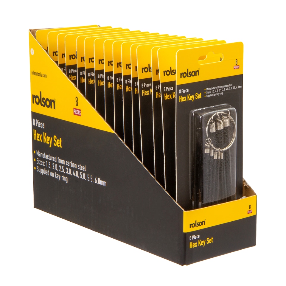 image 1 of Rolson Hex Key Set 8 Piece