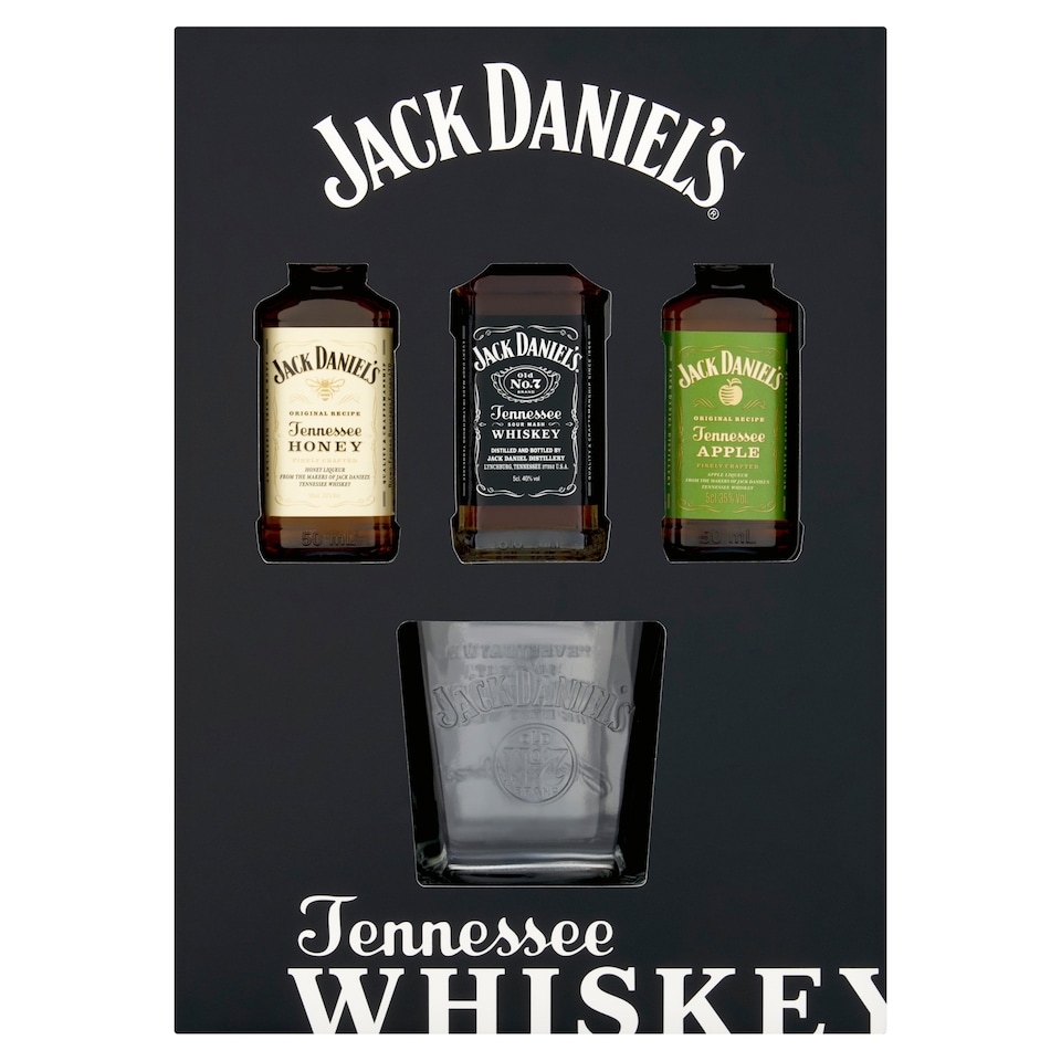 Jack Daniel's Tennessee Whiskey Gift Set - 3x5cl & Tumbler