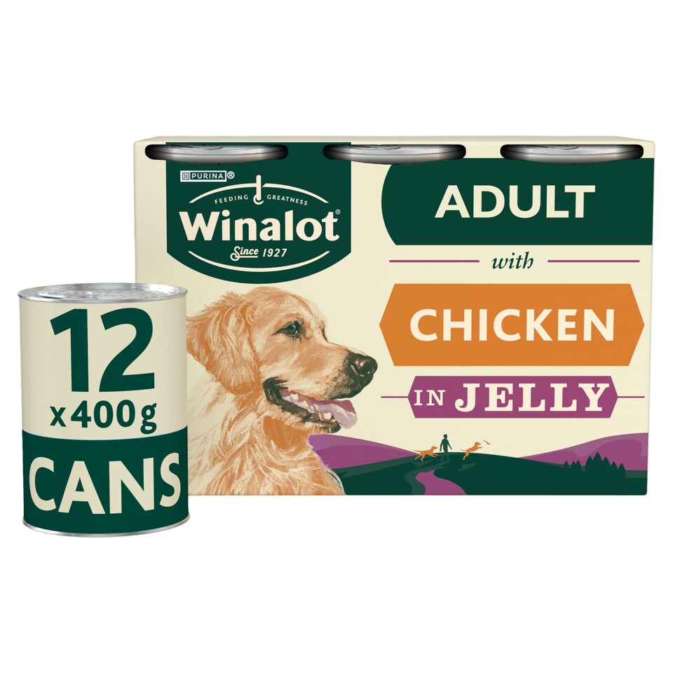 image 1 of Winalot Adult Dog Food with Chicken in Jelly 12 x 400g