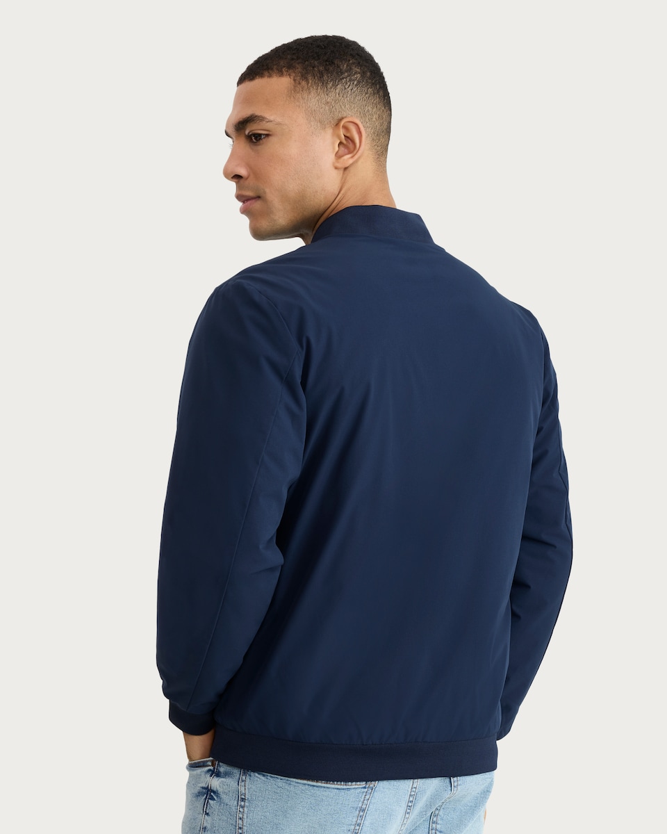 image 1 of F&F Zip Up Bomber Jacket in Navy