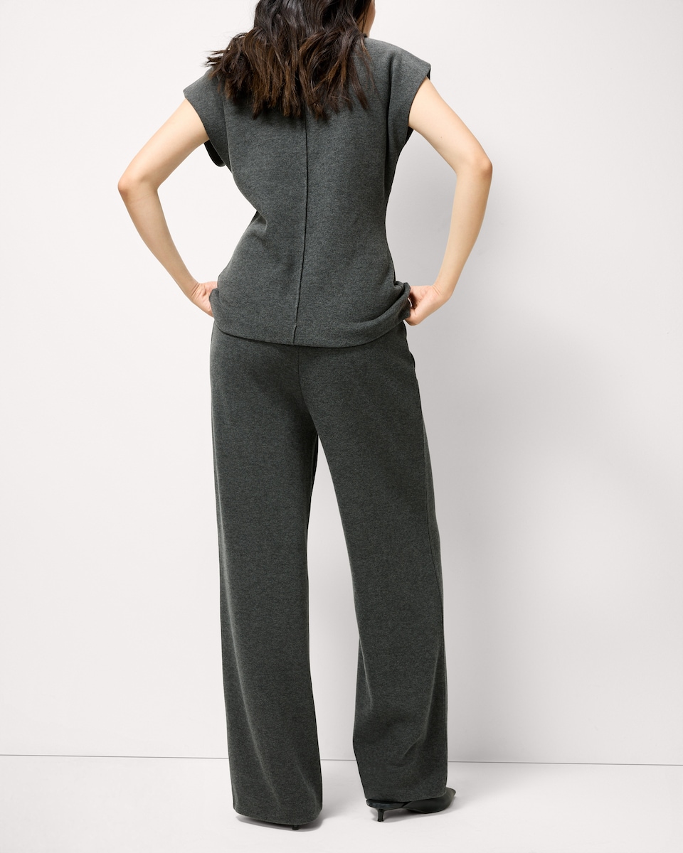 image 1 of F&F Brushed Wide Leg Co-ord Trousers in Grey