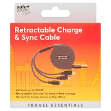 Safe & Sound Retractable Charge & Sync Cable