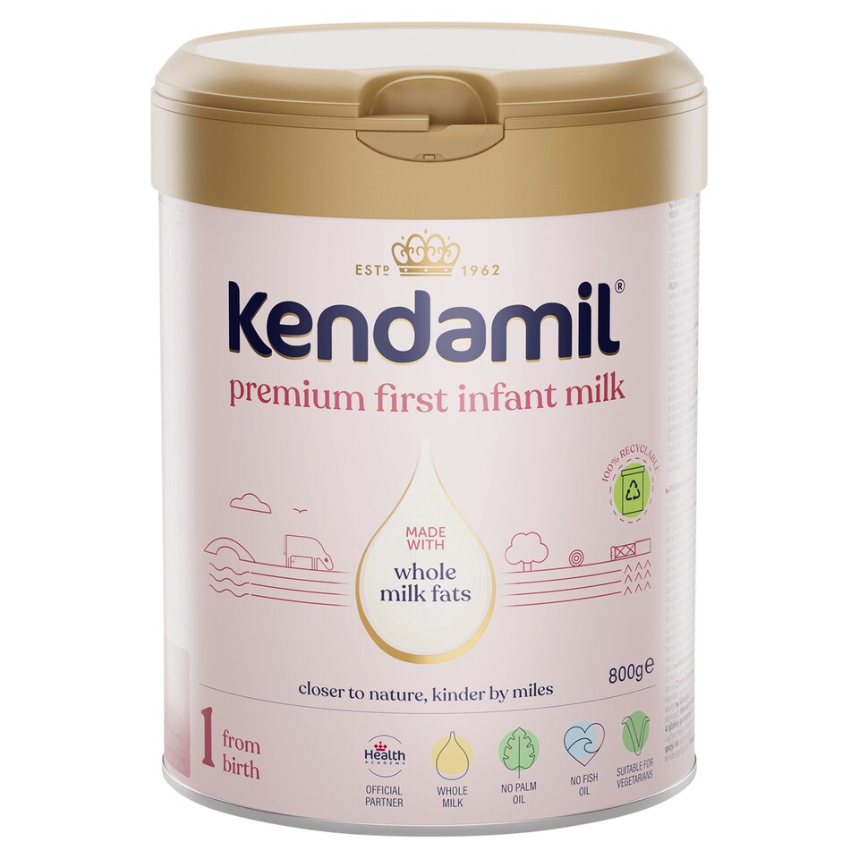 Kendamil Premium 1 DHA+ tejalapú anyatej-helyettesítő tápszer por formájában 800 g  1. kép