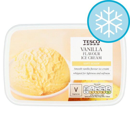 TESCO SOFT SCOOP VANILLA ICE CREAM 1LTR Tesco Groceries