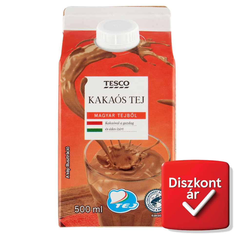 Tesco ESL zsírszegény kakaós tej 500 ml