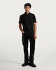 image 2 of The F&F Edit Supima® Cotton Zip Neck Polo Shirt in Black