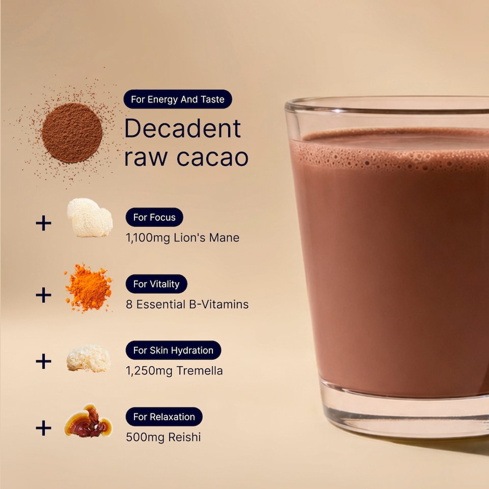 image 1 of DIRTEA Cacao Mushroom Super blend 7 Sachets 42g