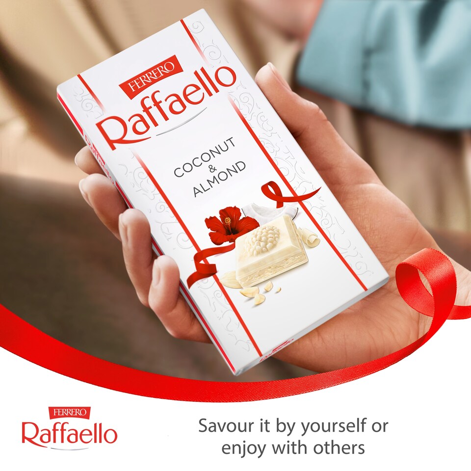 image 1 of Ferrero Raffaello White Chocolate Bar 90g