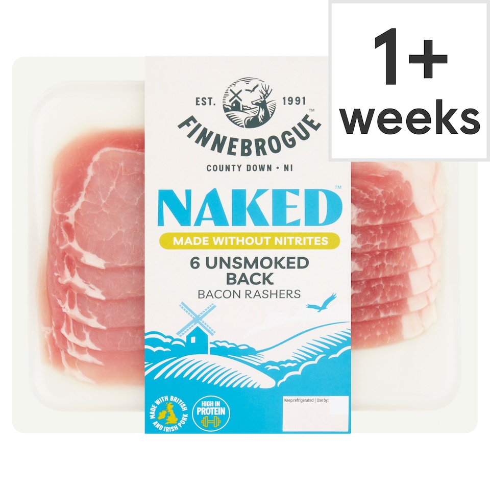 Finne Brogue 6 Naked Unsmoked Back Bacon 200G