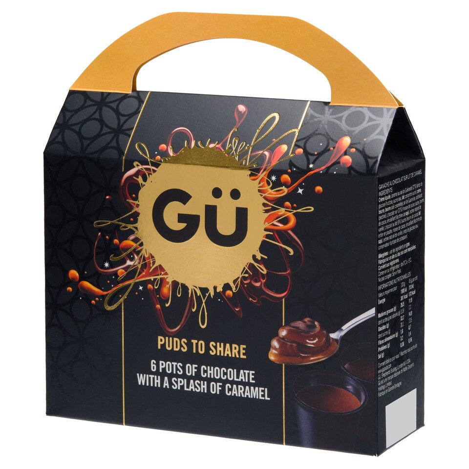 image 1 of Gu Puds To Share Chocolate & Caramel 6x45g
